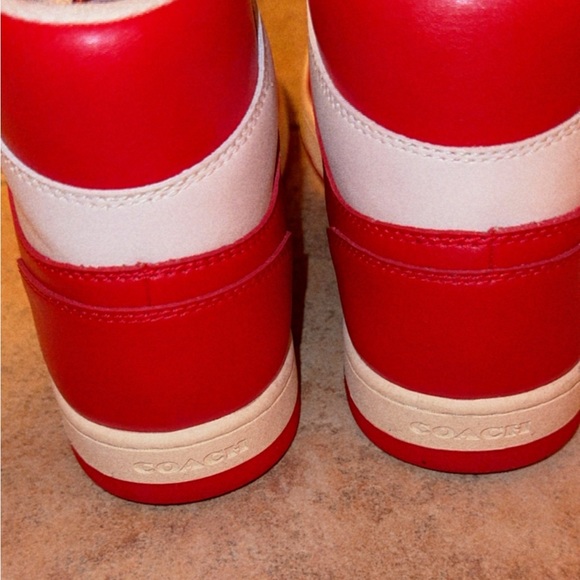❤️NEW**COACH❤️ WOMENS HIGH TOP LEATHER SNEAKERS - Picture 5 of 10